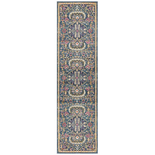 Navy Wreath Vintage Look Runner