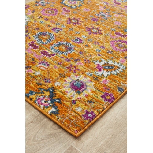 Rust Floral Field Vintage Look Runner