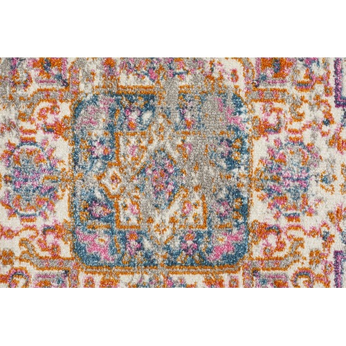 Network Rugs Grey Oriental Vintage Look Round Rug Temple & ster