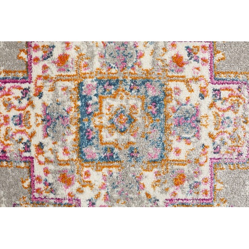 Grey Oriental Vintage Look Runner