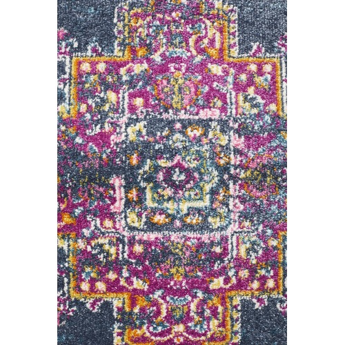 Navy & Fuchsia Oriental Vintage Look Runner