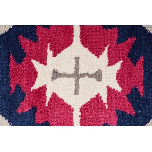 Crimson Pink Pastel Boho Geometric Rug