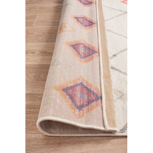 Ivory & Pastel Boho Tribal Rug