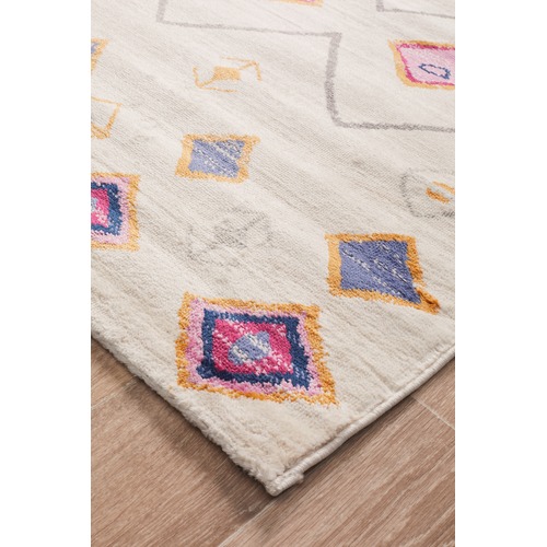 Network Ivory & Pastel Boho Tribal Rug | Temple & Webster