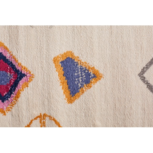 Ivory & Pastel Boho Tribal Rug