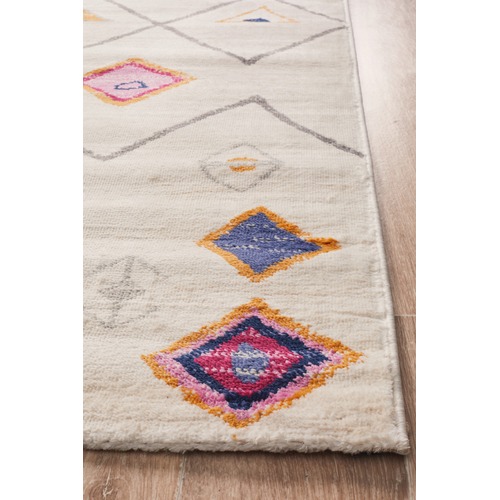 Ivory & Pastel Boho Tribal Rug