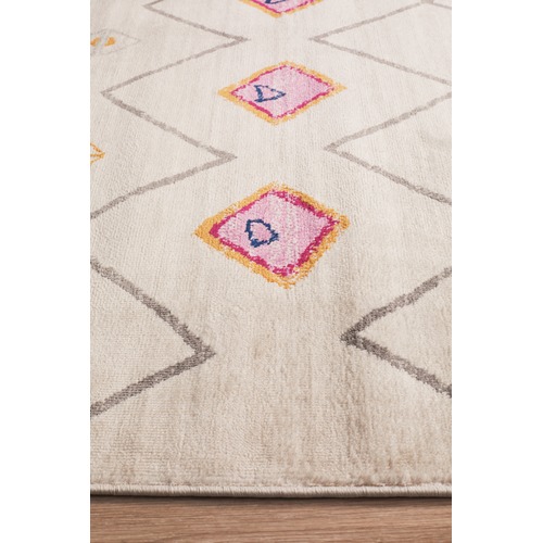 Ivory & Pastel Boho Tribal Rug