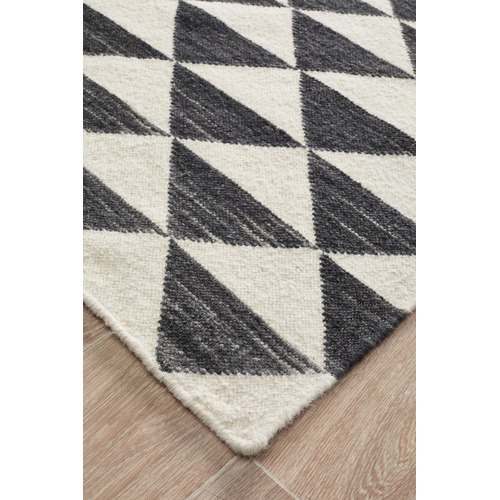 Network Grey Scandi Hand Woven Wool Blend Rug & Reviews Temple & ster
