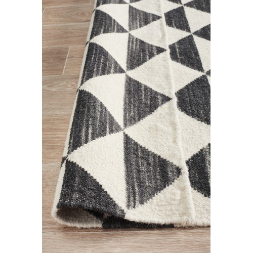 Network Grey Scandi Hand Woven Wool Blend Rug & Reviews Temple & ster