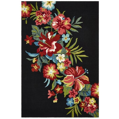 Dori-Black-and-Tropical-Hand-Tufted-Indoor-Outdoor-Rug