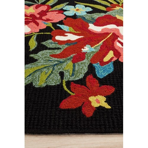 Dori-Black-and-Tropical-Hand-Tufted-Indoor-Outdoor-Rug