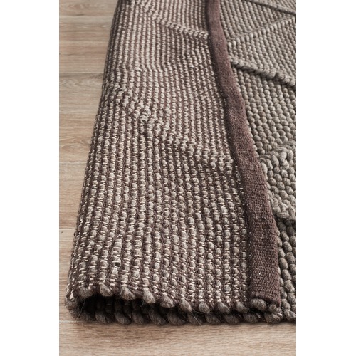 Network Grey Hand Woven Flatweave Wool & Viscose Rug & Reviews Temple