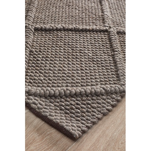 Network Grey Hand Woven Flatweave Wool & Viscose Rug & Reviews Temple