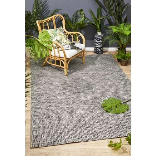 Charcoal-Grey-Diamond-Flat-Woven-Indoor-Outdoor-Rug-TER-5500-GRY