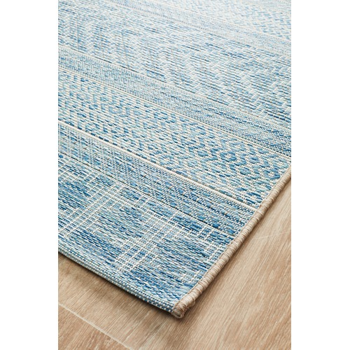 Network Blue & Natural FlatWoven Rug & Reviews Temple & ster