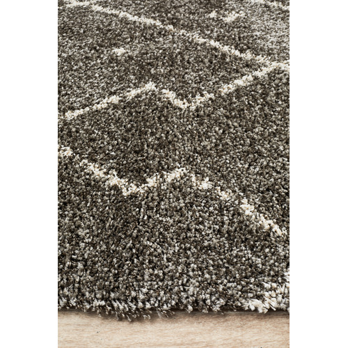 Pebble Grey Samira Fringed Rug