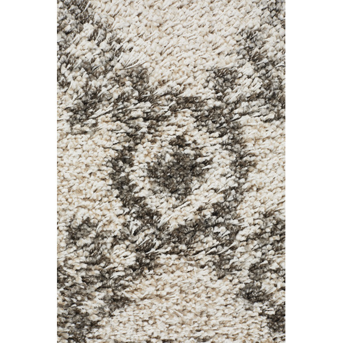 Natural Tan & Brown Rabia Fringed Tribal Style Rug