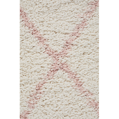 Ivory & Pink Samira Fringed Rug