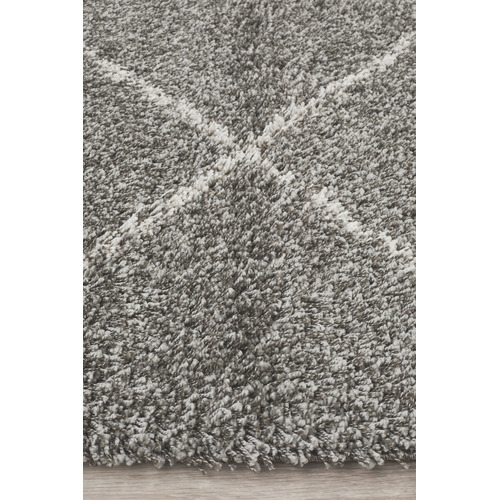 Pebble Grey Nahla Fringed Rug