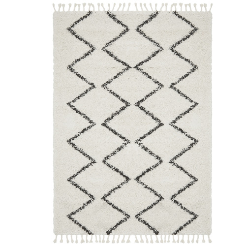 Monochrome Buchra Fringed Rug