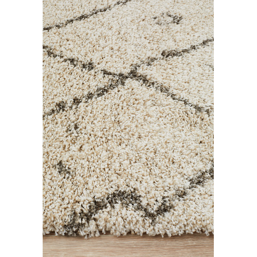 Natural Tan & Brown Samira Fringed Rug