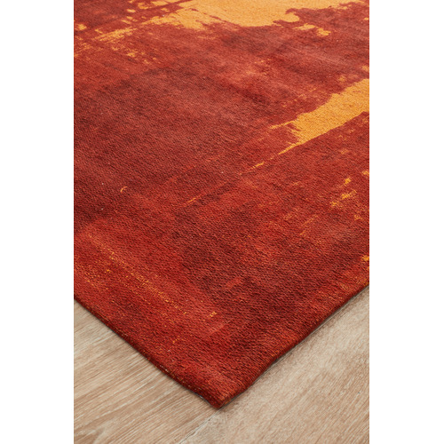 Paprika Matisse Jacquard Cotton & Chenille Rug