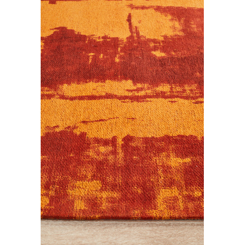 Paprika Matisse Jacquard Cotton & Chenille Rug