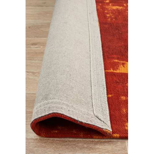 Paprika Matisse Jacquard Cotton & Chenille Rug