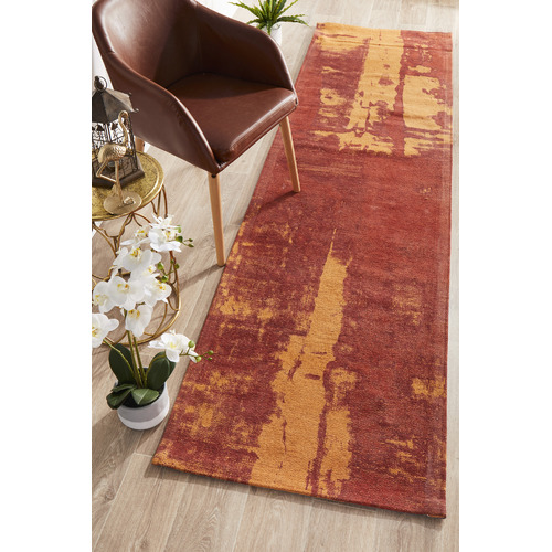 Paprika Matisse Jacquard Cotton & Chenille Rug