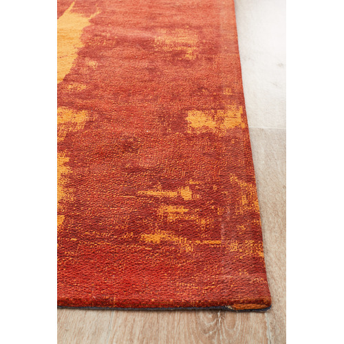 Paprika Matisse Jacquard Cotton & Chenille Rug