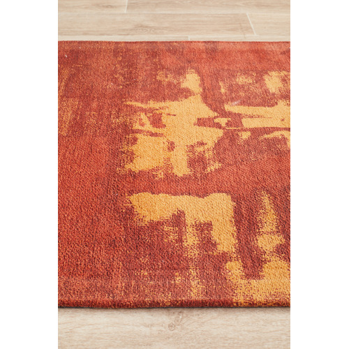Paprika Matisse Jacquard Cotton & Chenille Rug