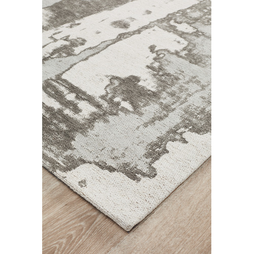 Silver Matisse Jacquard Cotton & Chenille Rug