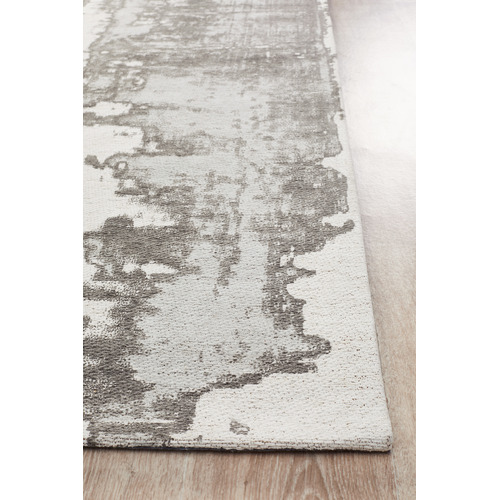 Silver Matisse Jacquard Cotton & Chenille Rug