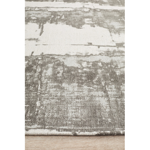 Silver Matisse Jacquard Cotton & Chenille Rug