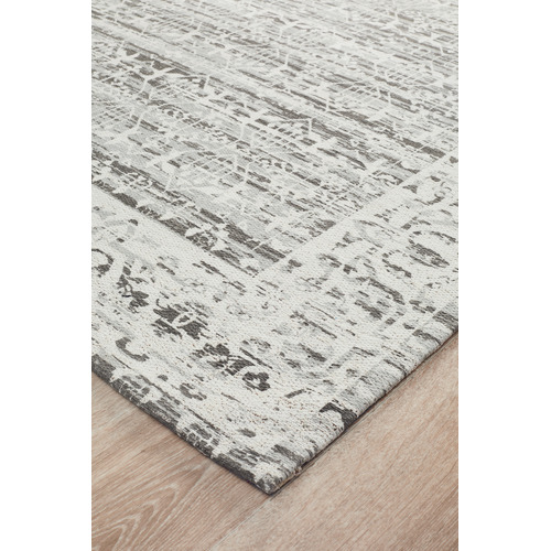 Silver Duchamps Jacquard Cotton & Chenille Rug
