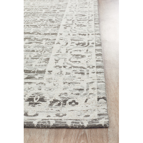 Silver Duchamps Jacquard Cotton & Chenille Rug