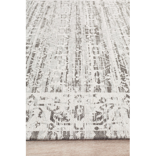 Silver Duchamps Jacquard Cotton & Chenille Rug