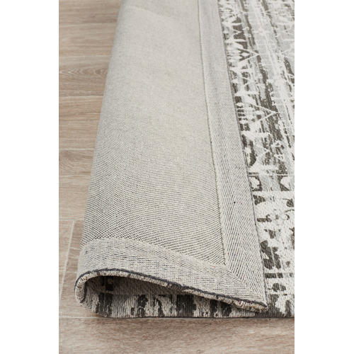 Silver Duchamps Jacquard Cotton & Chenille Rug