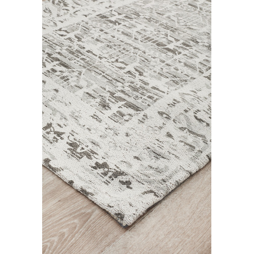 Silver Duchamps Jacquard Cotton & Chenille Rug