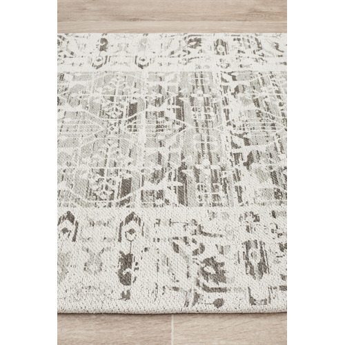 Silver Duchamps Jacquard Cotton & Chenille Rug