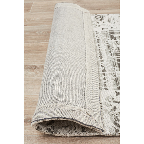 Silver Duchamps Jacquard Cotton & Chenille Rug