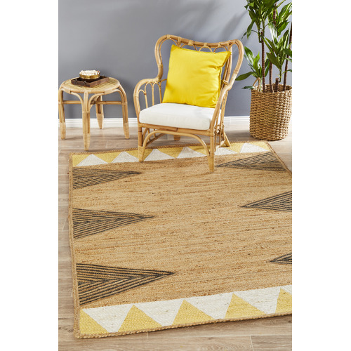 Yellow Calla Jute Flat Weave Rug