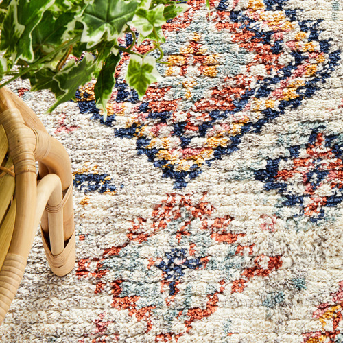 Silver Plush Moroccan Runner