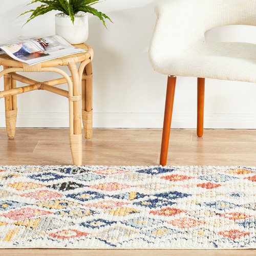 Multi-Coloured Plush Moroccan Runner