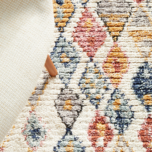 Multi-Coloured Plush Moroccan Runner