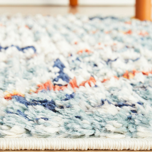 Blue Plush Moroccan Runner