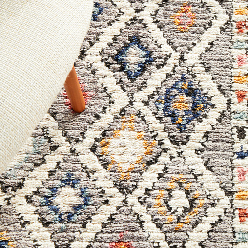 Grey Plush Moroccan Runner