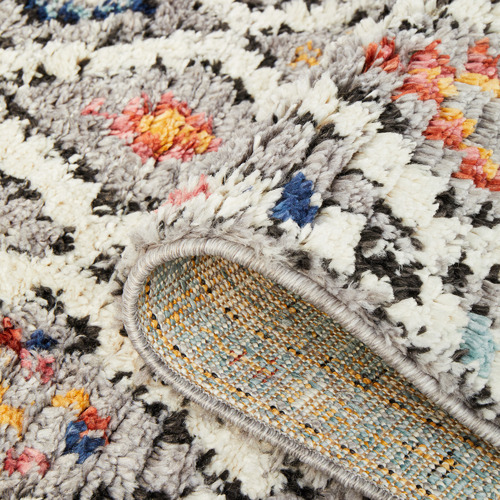Grey Plush Moroccan Runner