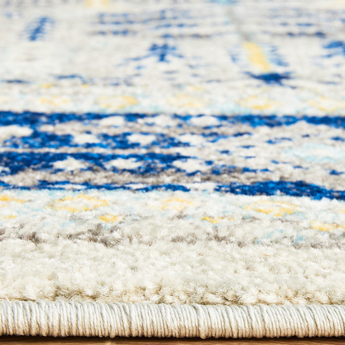 Network Rugs Blue Transitional Distressed Round Rug Temple & ster