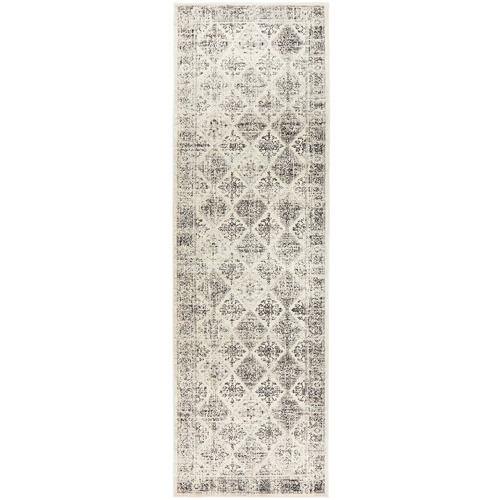 Network Cream & Grey Transitional Distressed Runner | Temple & Webster